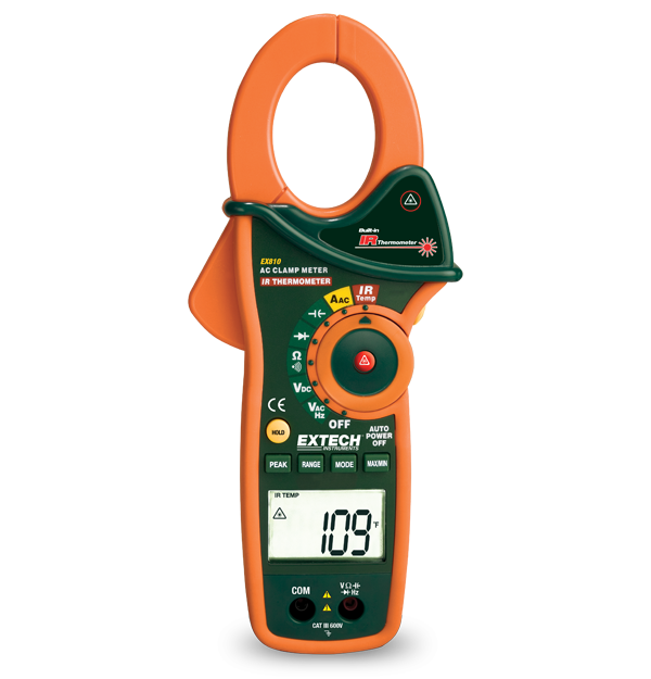 Extech EX810 : Pince ampèremétrique CA 1 000 A avec thermomètre IR