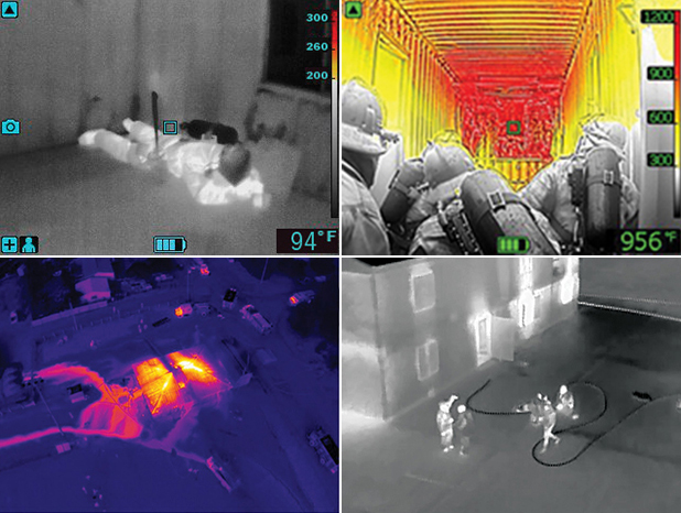 images thermiques de caméras de lutte anti-incendie